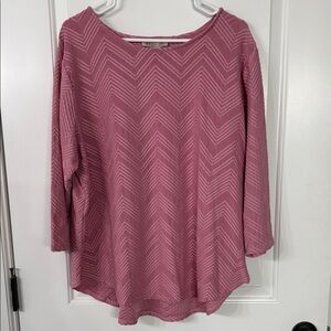 Philosophy Pink Chevron Blouse